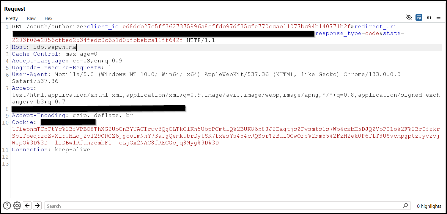 OAuth2 authorization screen - screenshot showing the authorization request